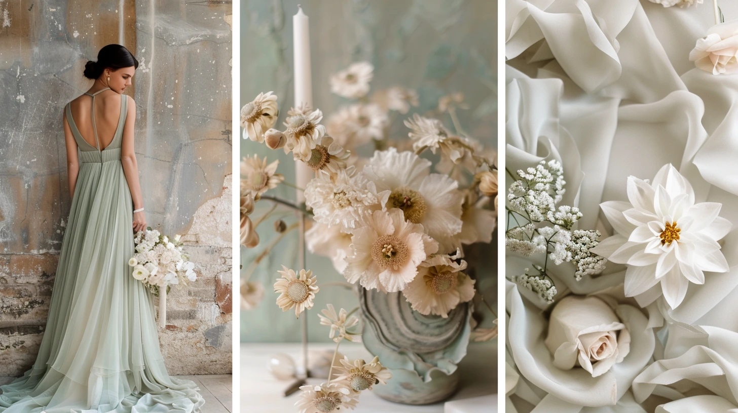 Sage Green Colour Palettes for Interiors, Weddings and Wardrobes colour palette inspiration